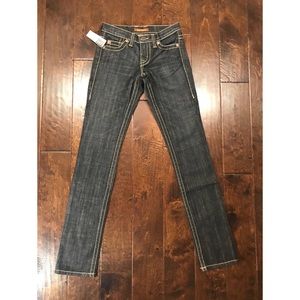 David Kahn Skinny Heavy Thread Mickayla Dark Jeans